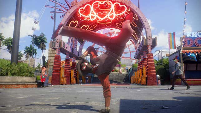 A Marvel's Spider-Man 2 screenshot shows Miles Morales wearing his City Sound suit.